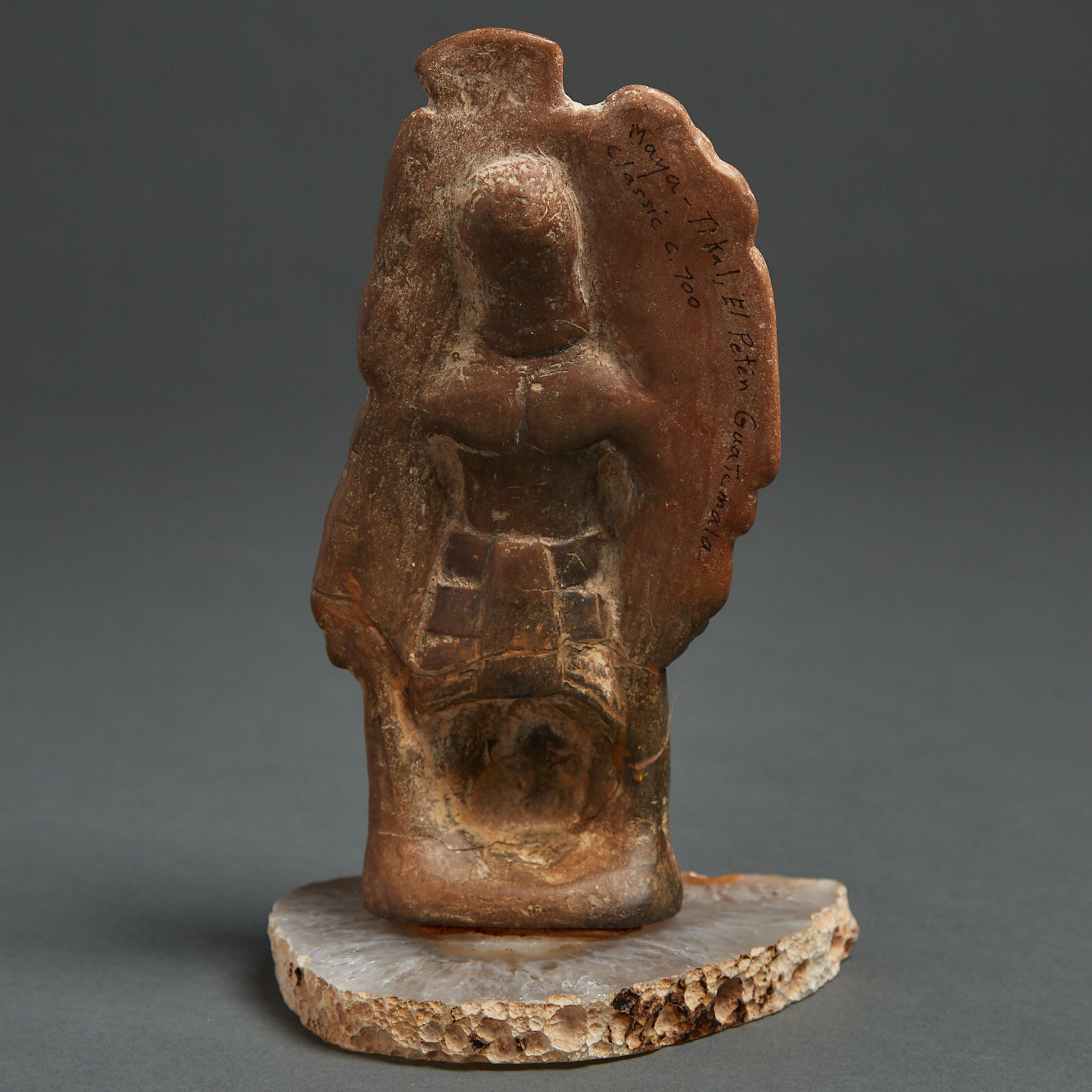 Maya-Tikal Pottery Figure of a Corn Diety, Classic Period, 300-500 A.D.