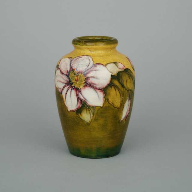 Moorcroft Light Flambé Clematis Vase, 1930s