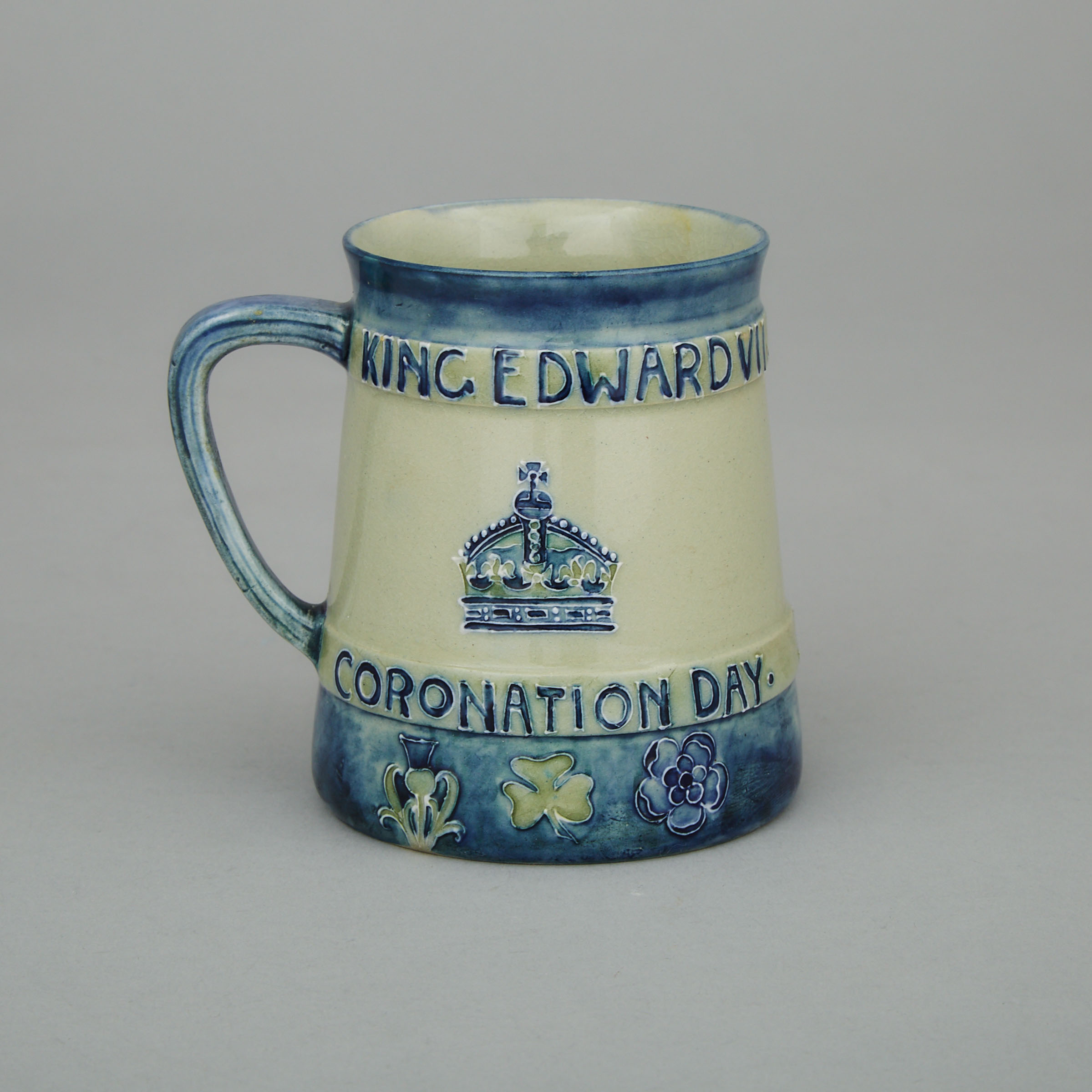 Moorcroft King Edward VII and Queen Alexandra Coronation Commemorative Cup, c.1902