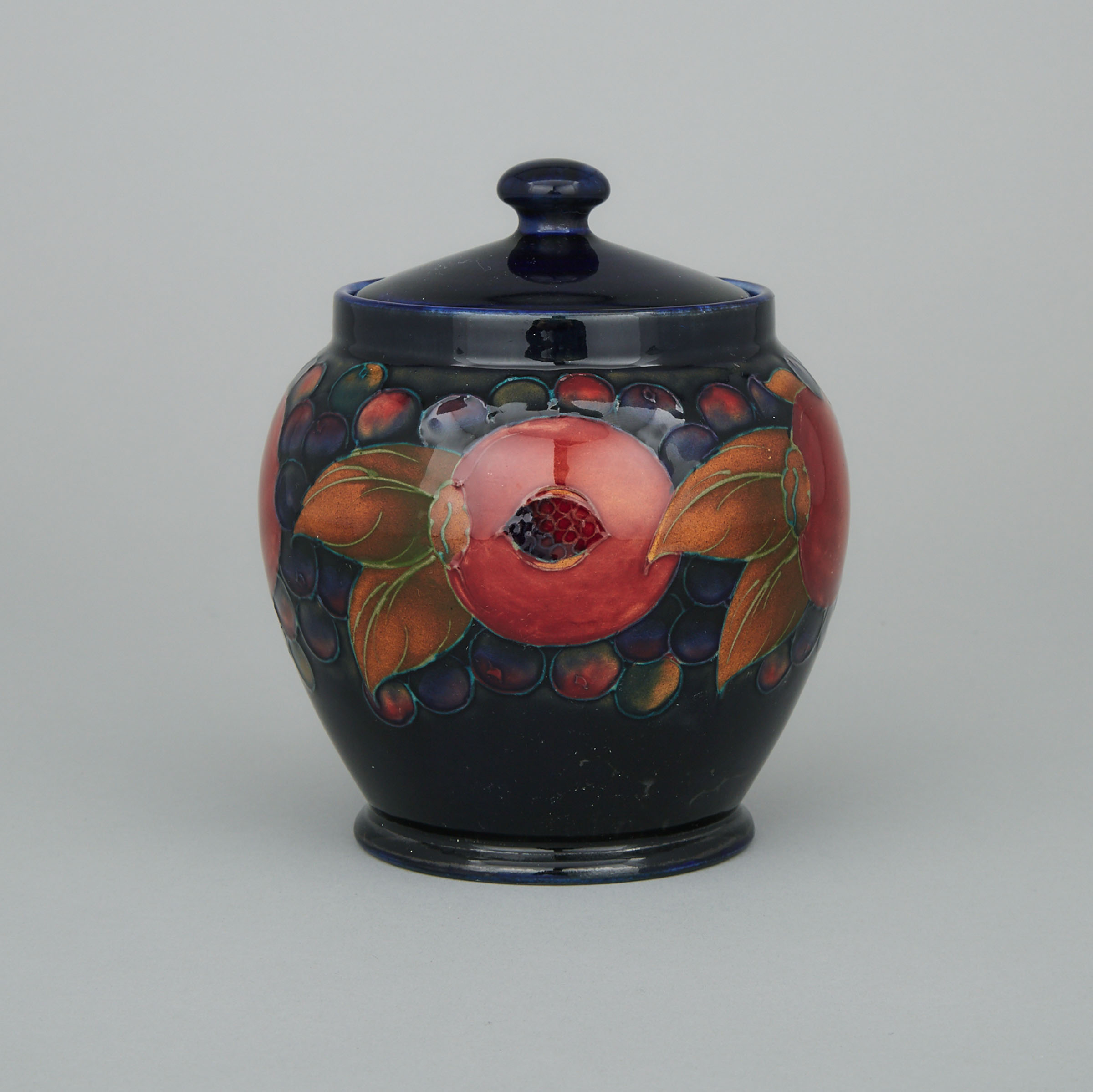 Moorcroft Pomegranate Tobacco Jar c.1920