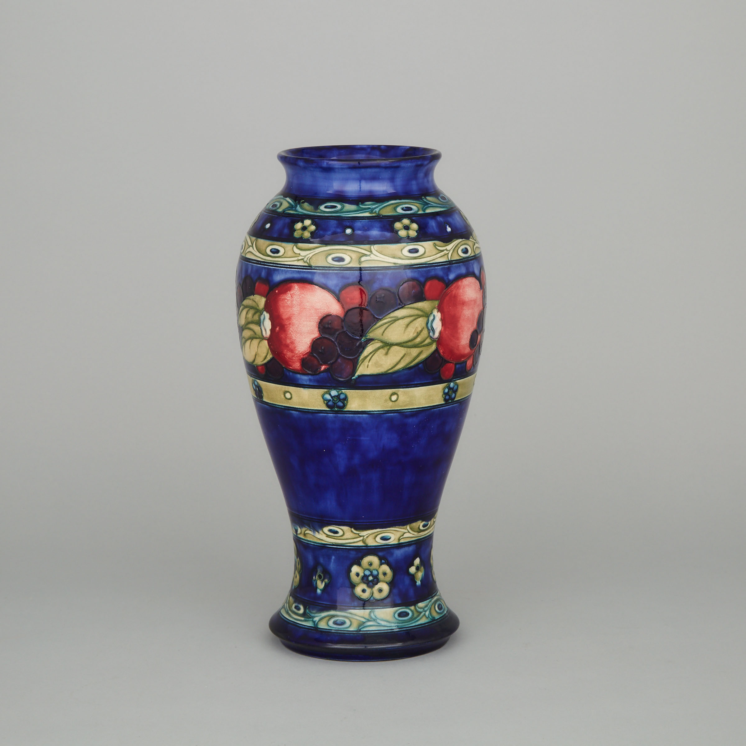 Moorcroft Banded Pomegranate Vase, c.1925