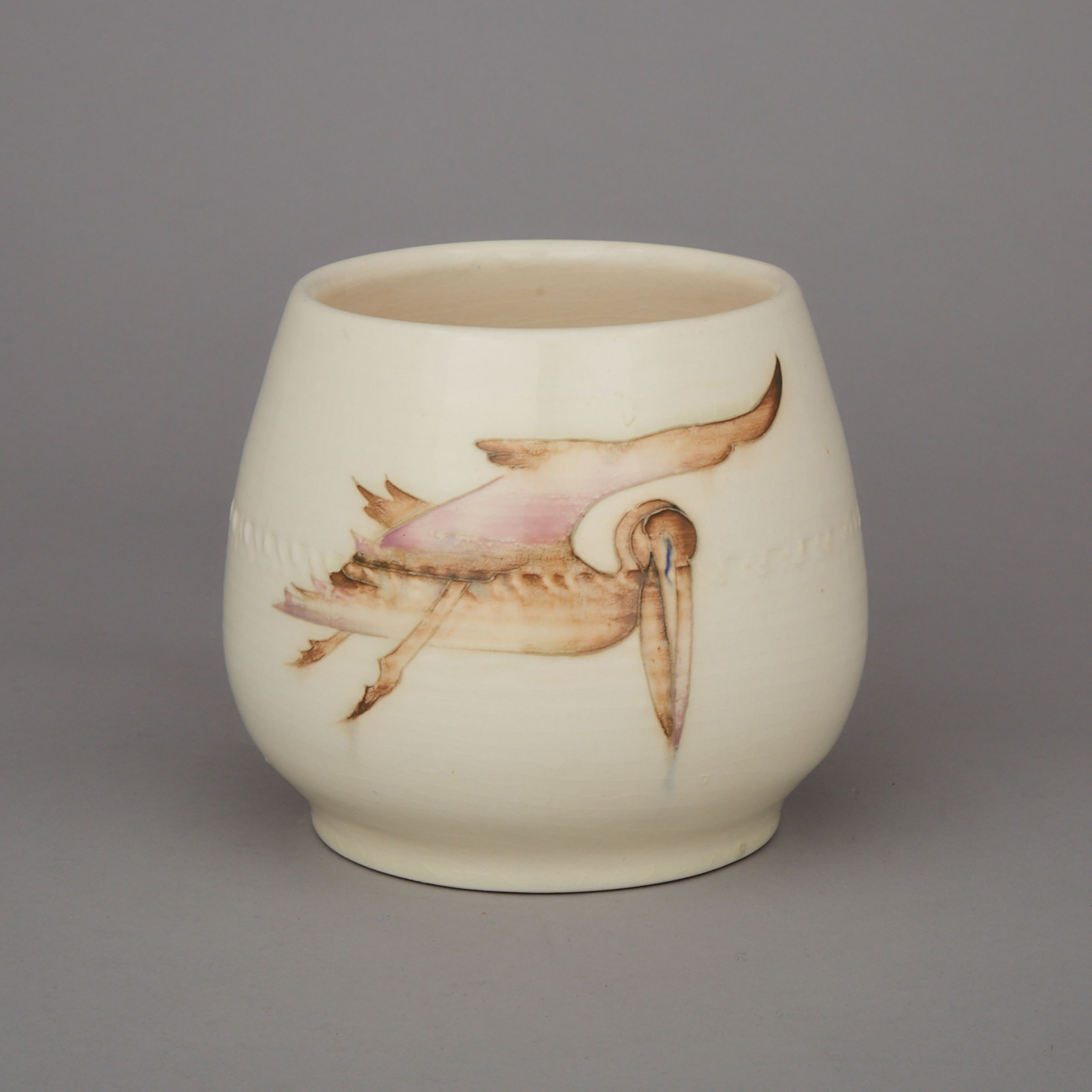Moorcroft 'Natural Pottery' Pelican Vase, c.1938