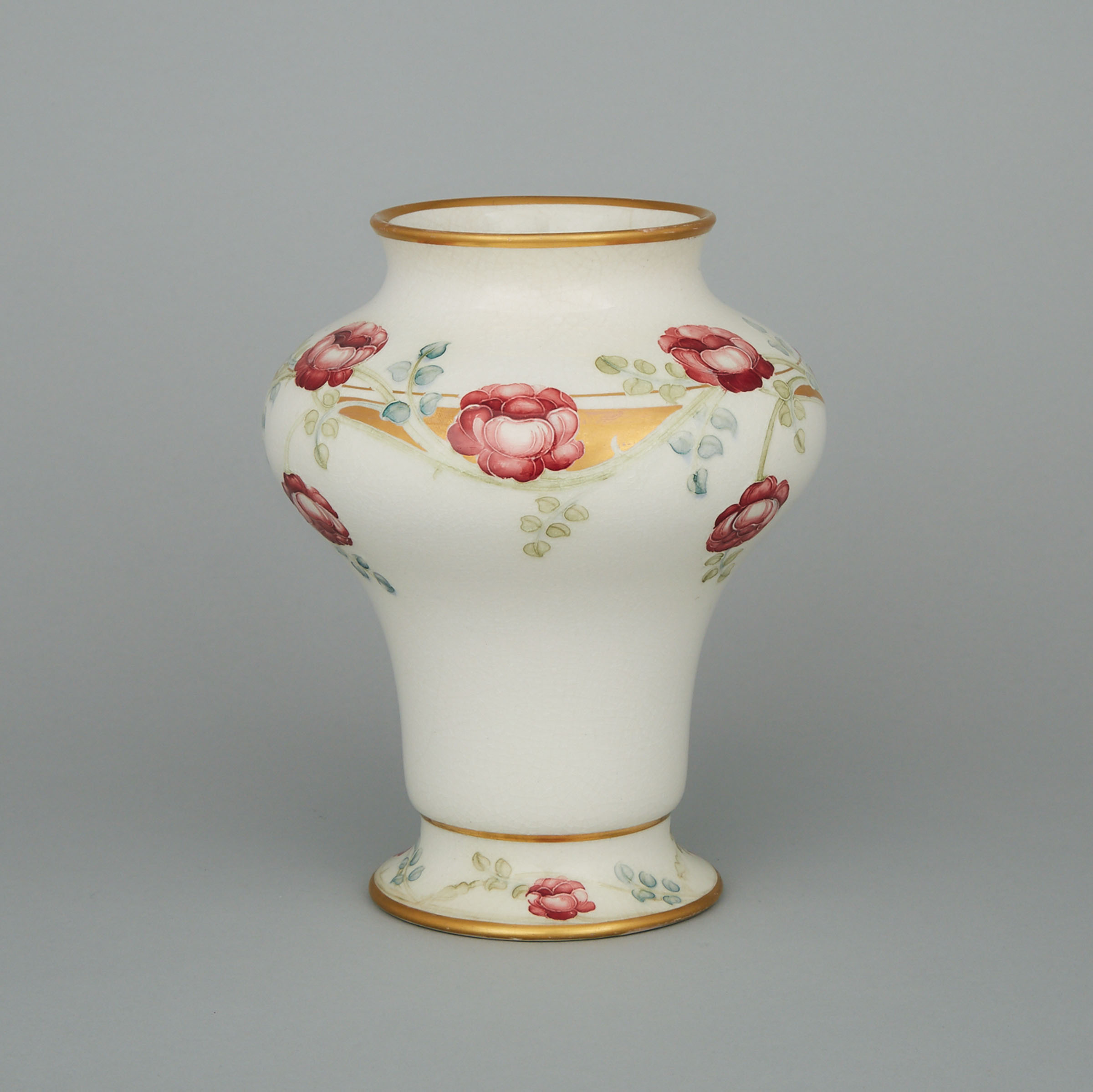 Macintyre Moorcroft Rose Garland Vase, c.1906-08