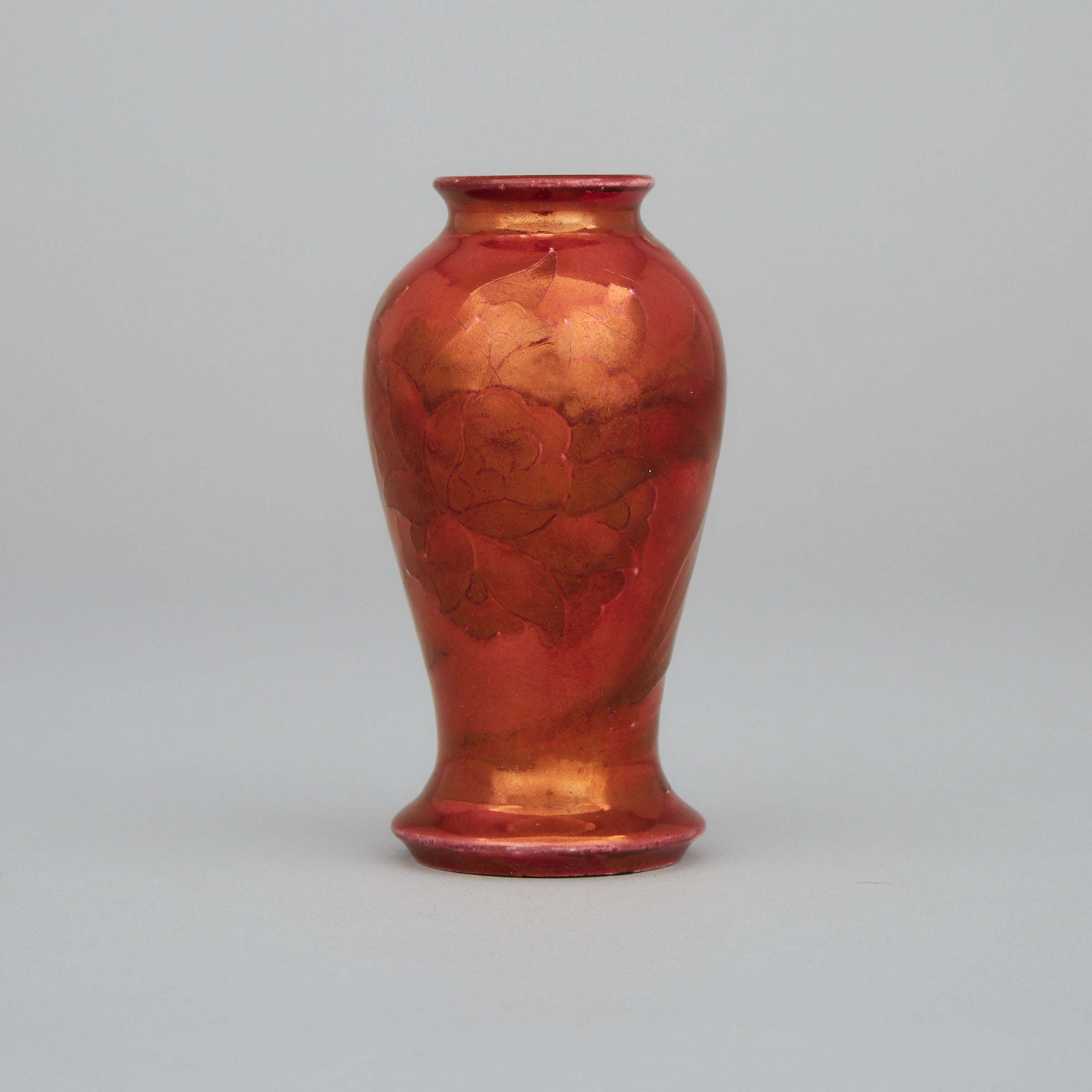 Moorcroft Spanish Ruby Lustre Small Vase, c.1916-18