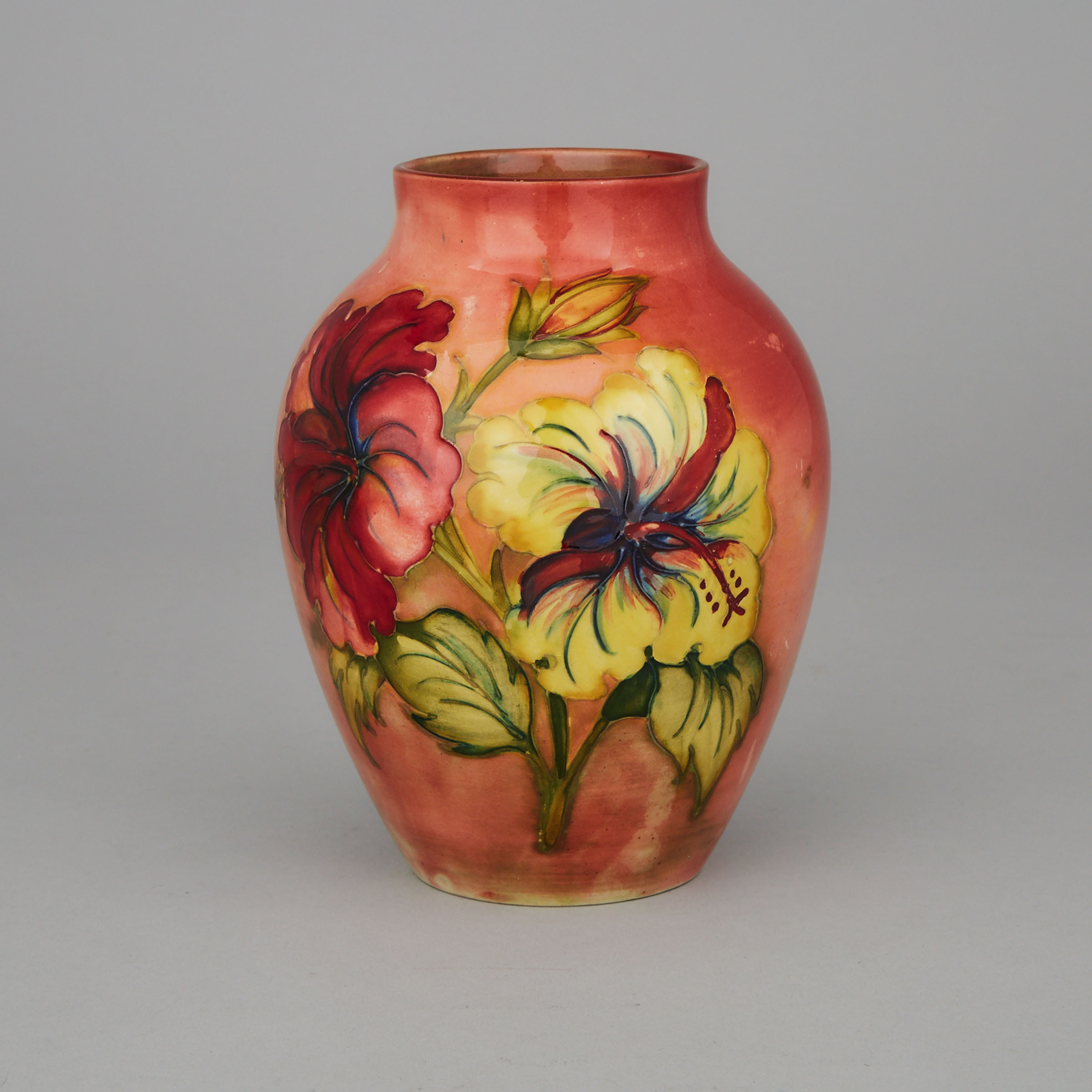 Moorcroft Flambé Hibiscus Vase, c.1960