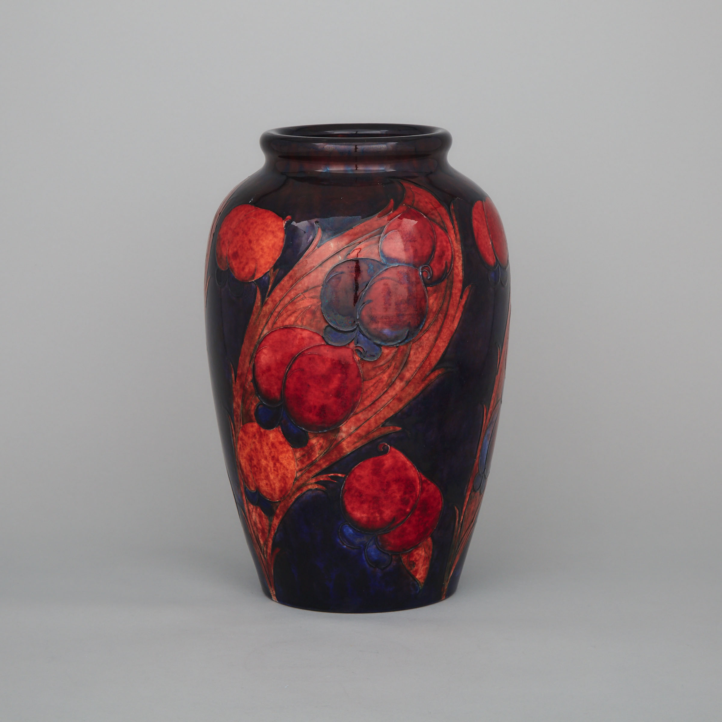 Moorcroft Flambé Wisteria Panels Large Vase, c.1930