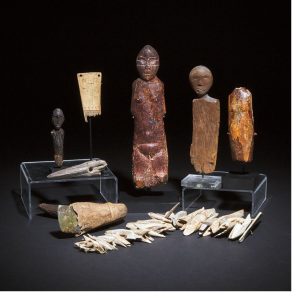 an assortment of inuit art from the auction