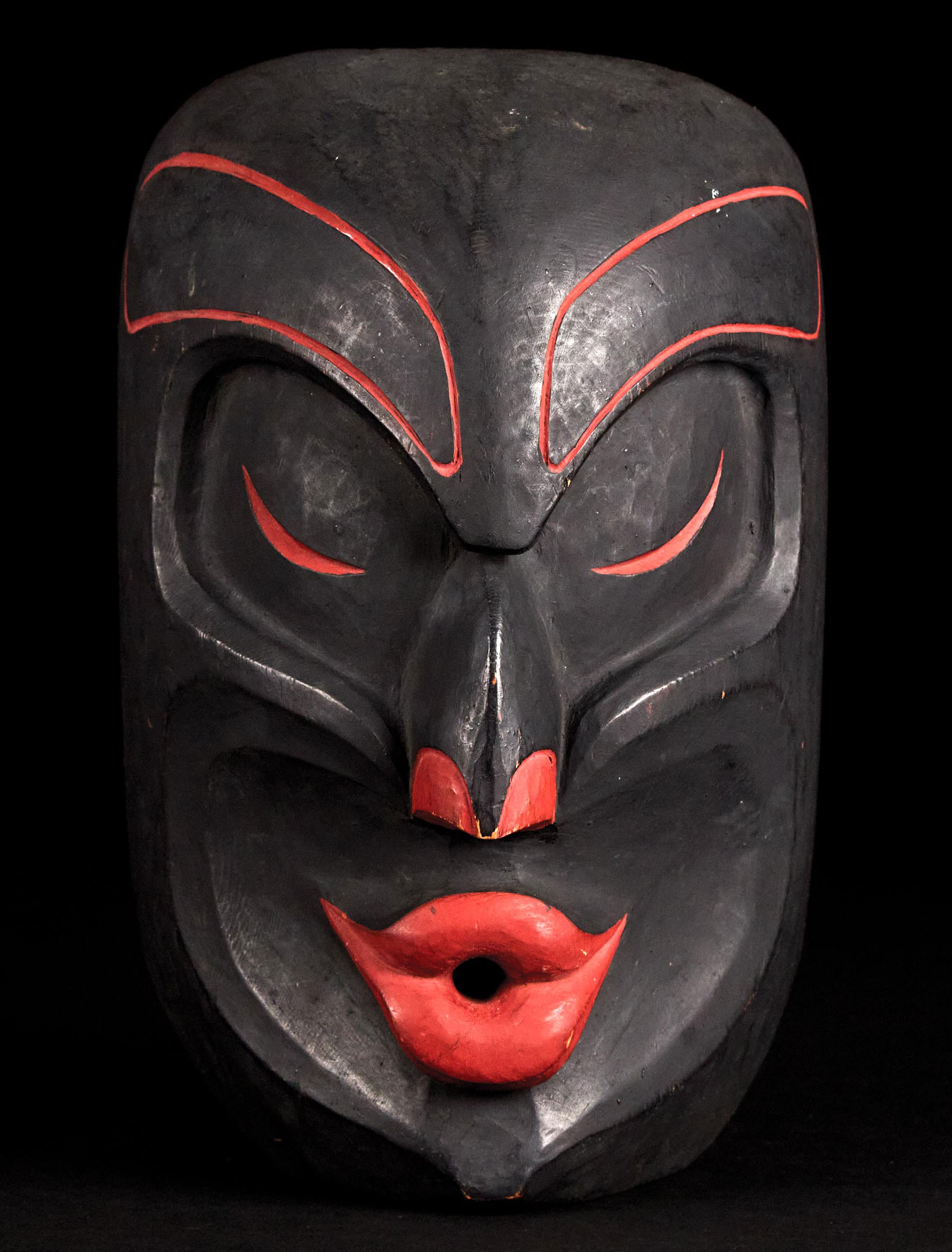 "Wild Woman of the Woods (Dzunukwa) Mask" by Douglas Cranmer