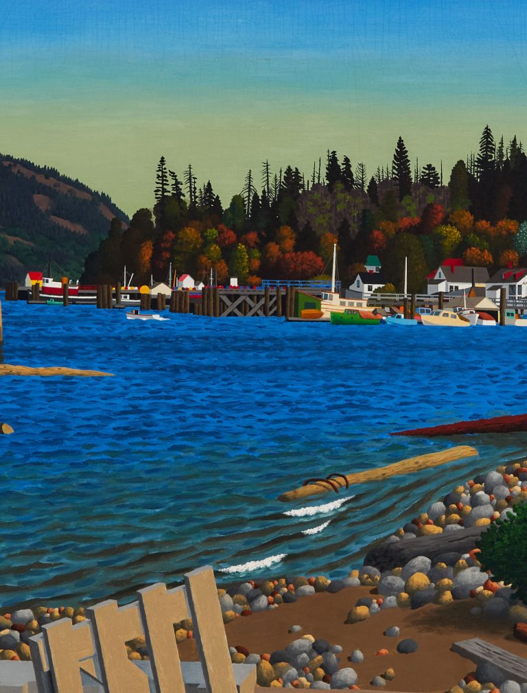 “The Waterfront at Cowichan Bay” by E.J. Hughes