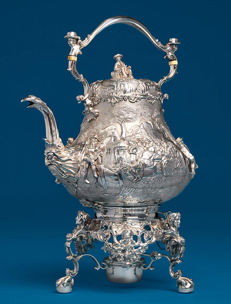 A Notable Victorian Silver Kettle-on-Stand by Hunt & Roskell