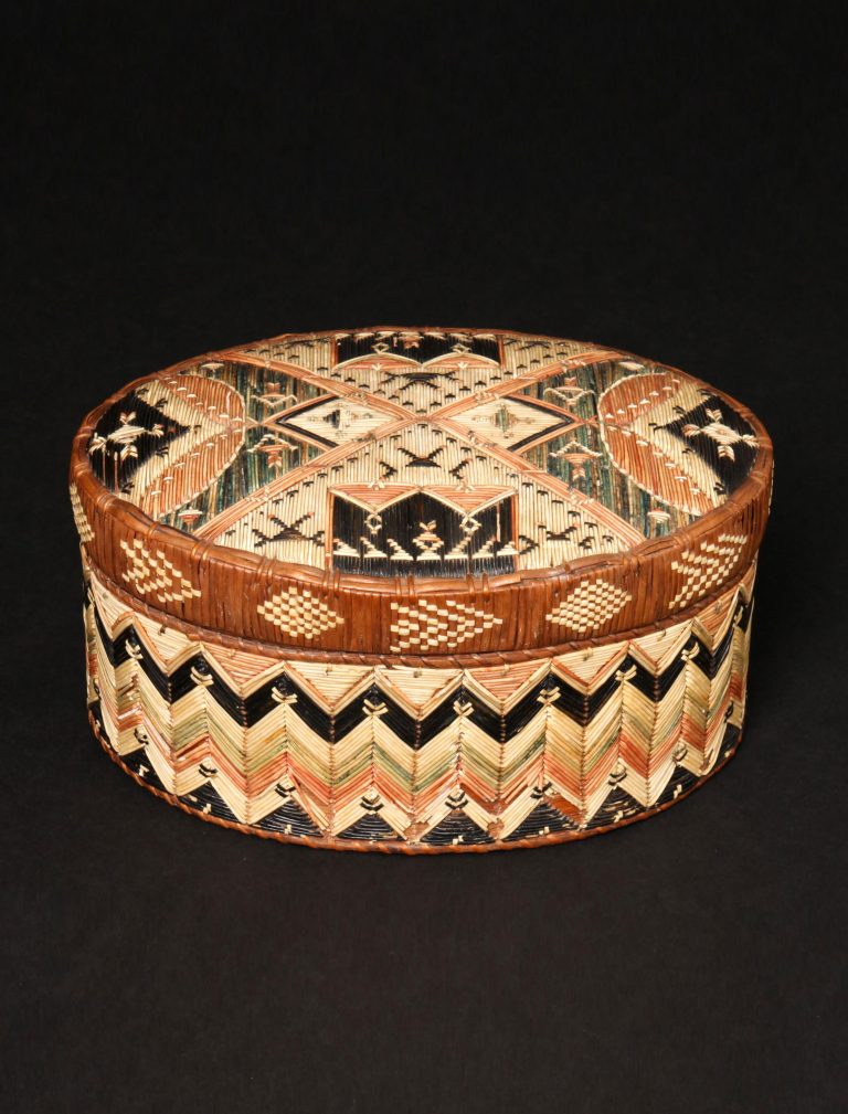 A Mi’kmaq Quilled Lidded Box, Ca. 1867
