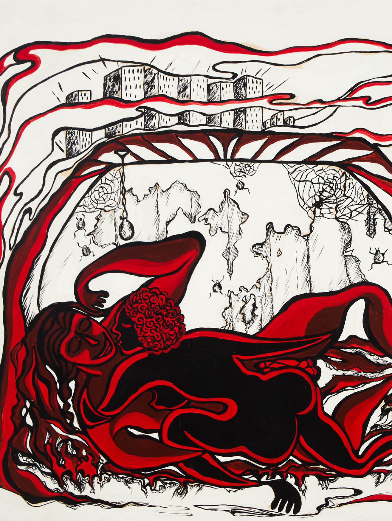 Daphne Odjig, "The Indian and the Tall Fair Lady"
